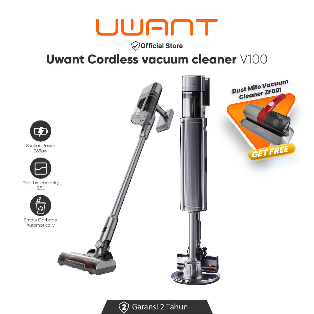 Jual UWANT V100 Smart Cordless vacuum cleaner Empty garbage