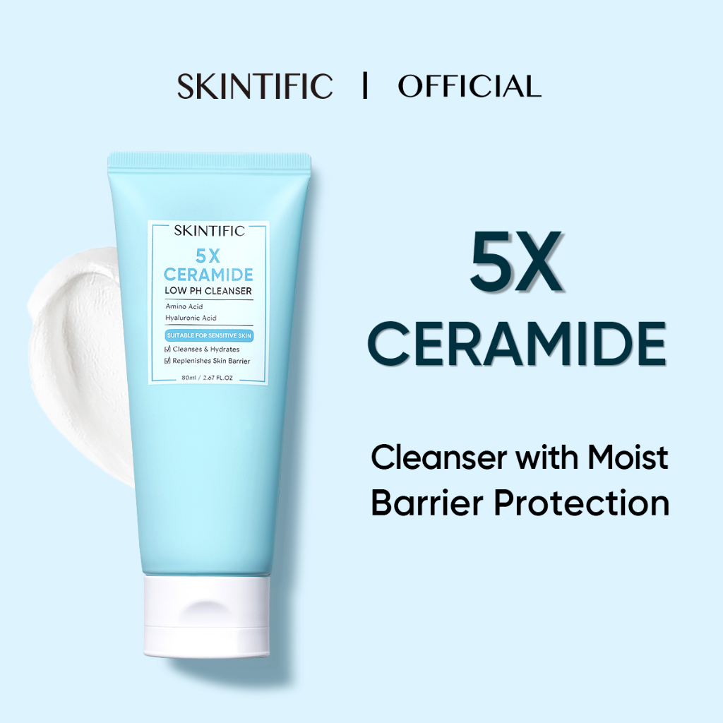 Jual SKINTIFIC 5X Ceramide Low pH Cleanser Facial Wash Gentle