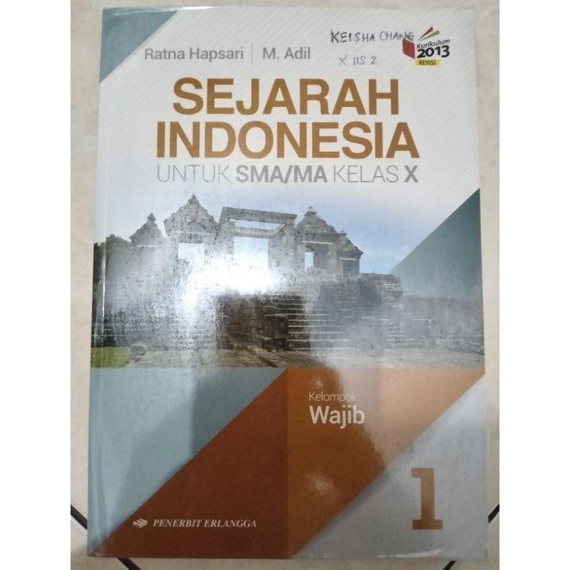 Jual Sejarah Indonesia Kelas 10 SMA Erlangga (buku 99% Baru) | Shopee ...