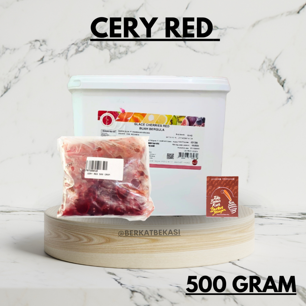 Jual CERY RED / BUAH CERI MERAH / TOPPING / HIASAN KUE/500 GR | Shopee ...