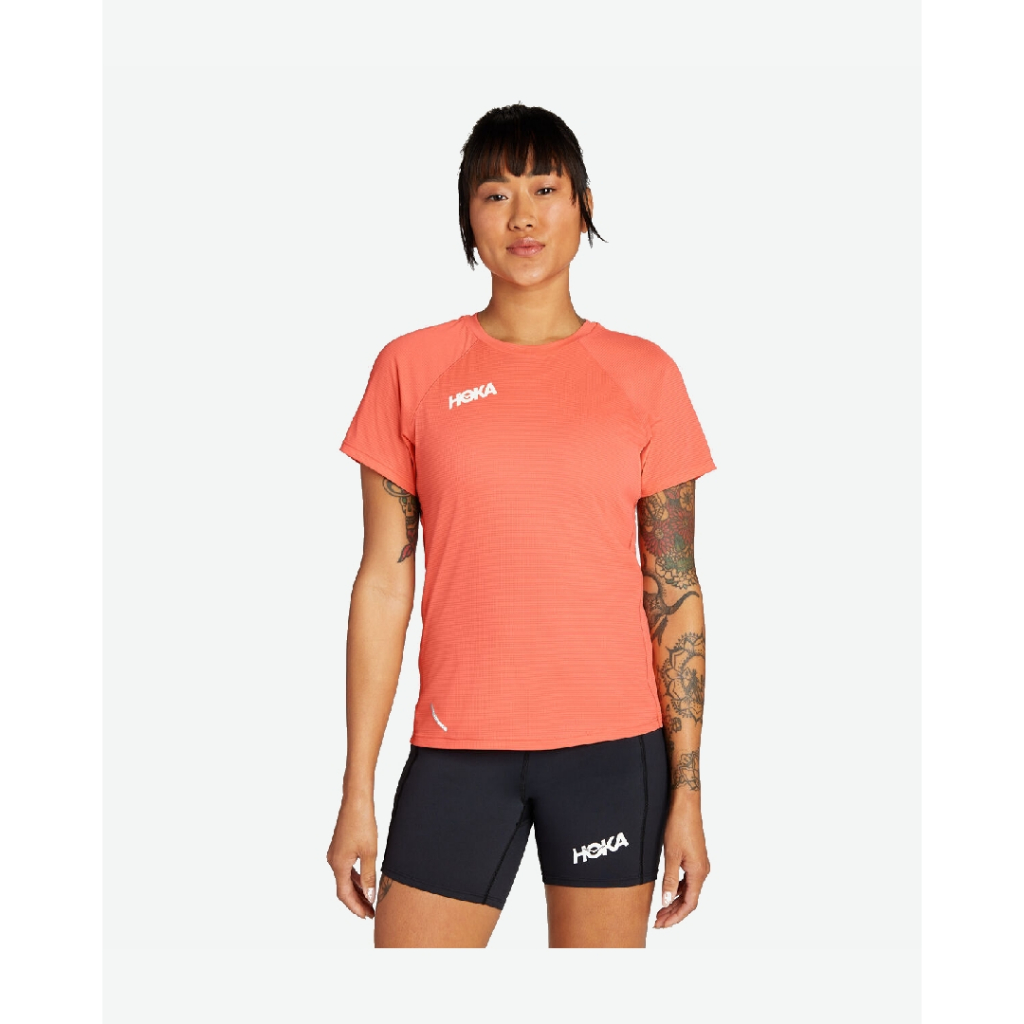 Jual Hoka One One Performance Running Shirt kaos baju olahraga Lari Running Jogging Gym Fitnes Women Pink Abu Marun Shopee Indonesia