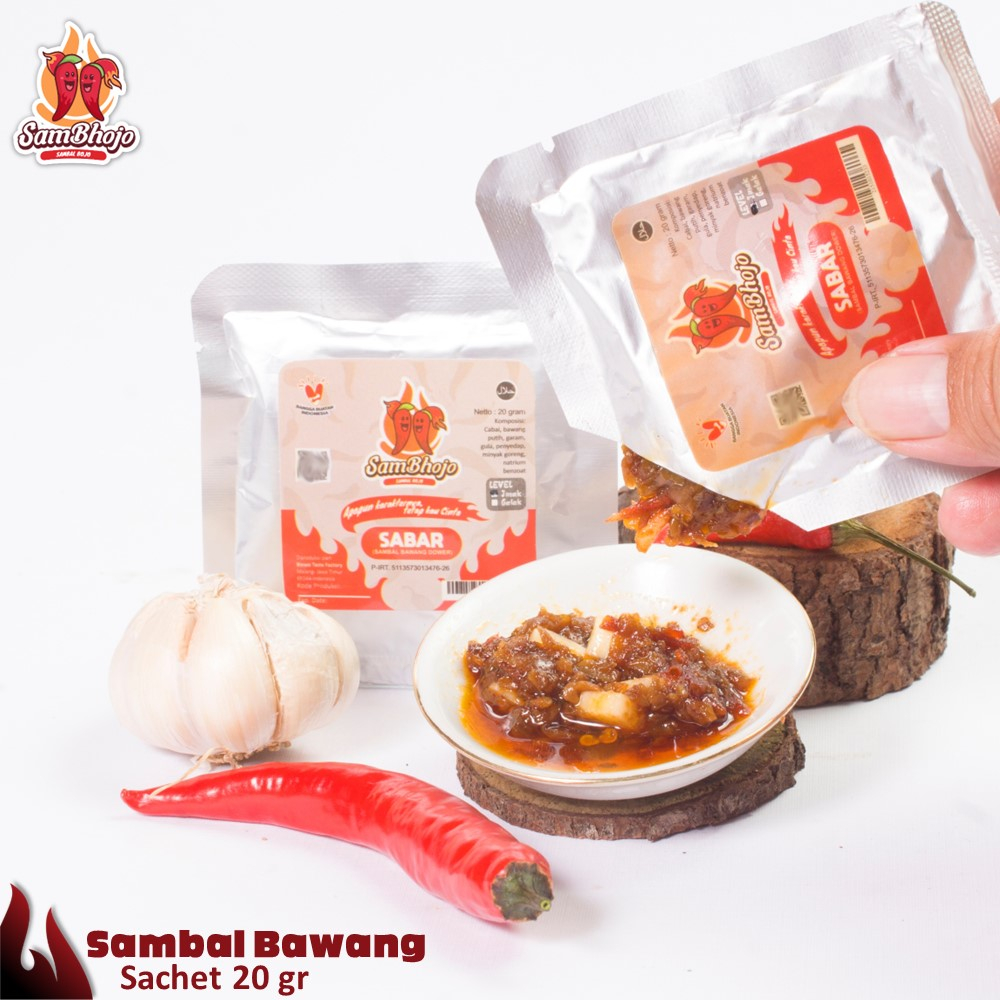 Jual SamBhojo - Sambal Bawang Dower (Bojo Sabar) Kemasan Sachet 20gr ...