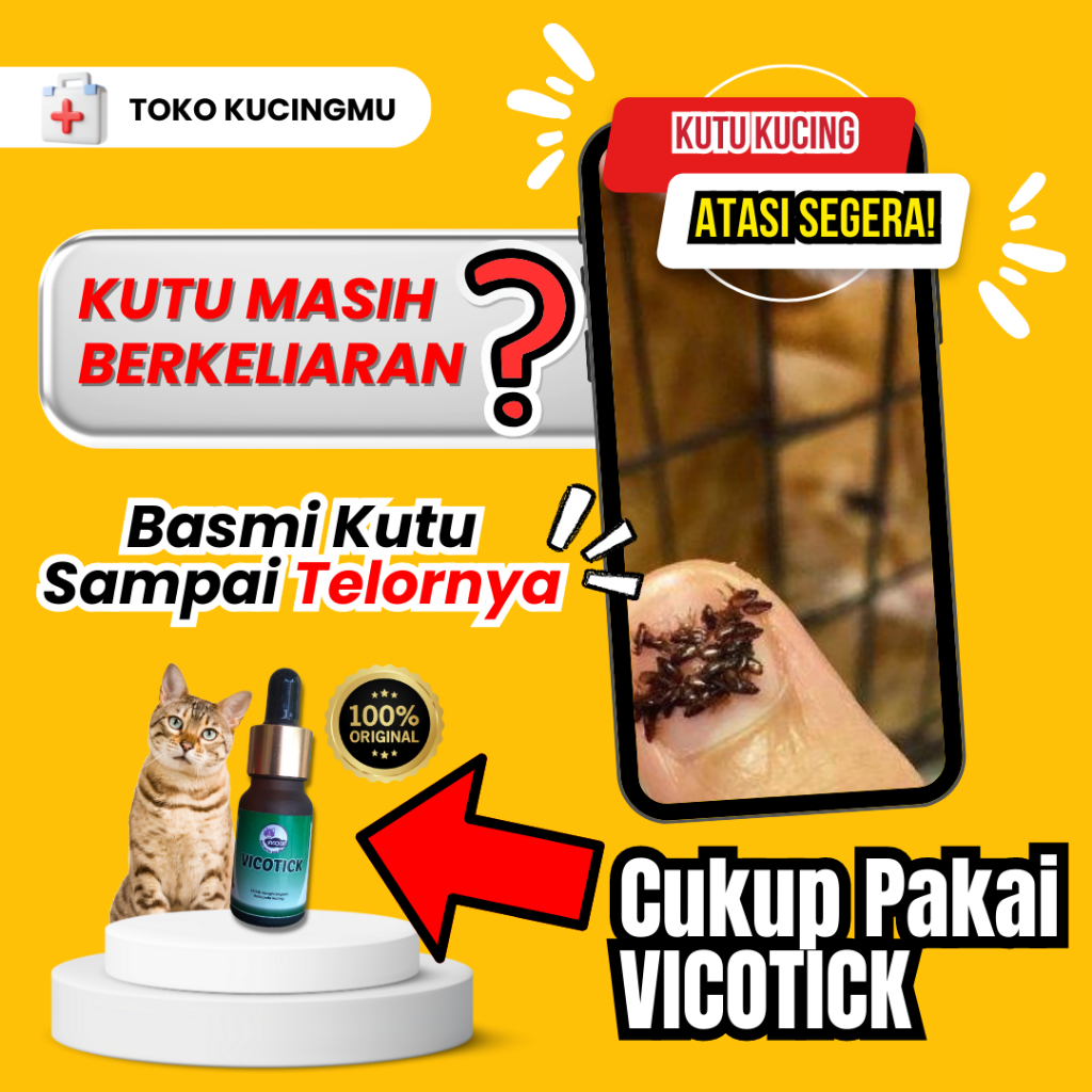 Jual Obat Kutu Kucing Ampuh Vicotick Basmi Kutu Sampai Telornya Aman