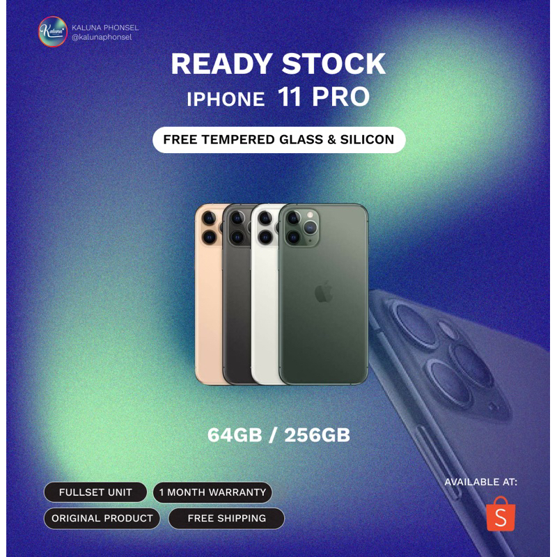 Jual iPhone 11 Pro 64GB 256GB All Provider Second Original | Shopee ...