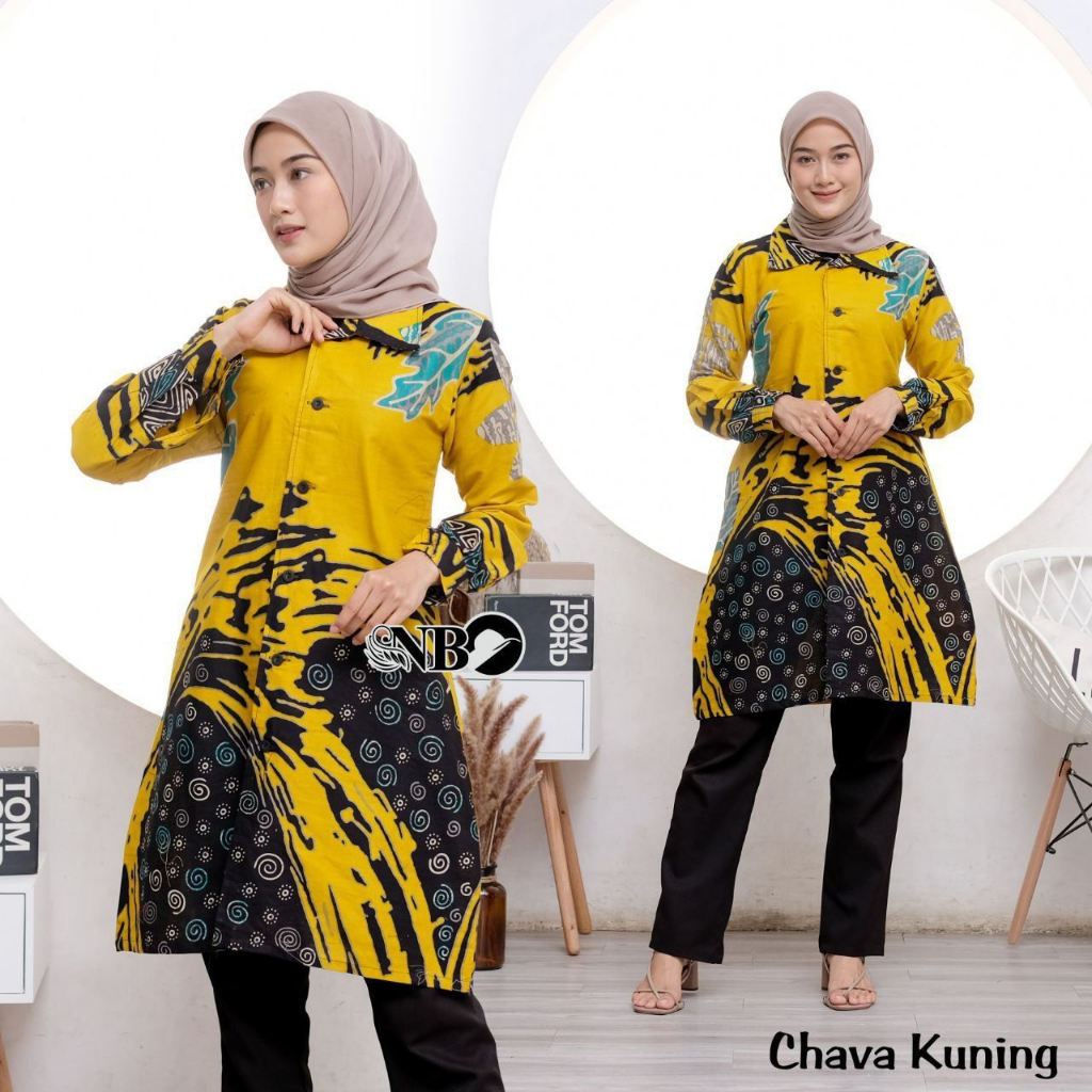 Jual Tunik Batik Modern Atasan Batik Wanita Baju Batik Seragam Resmi Kantor Style Batik Modern