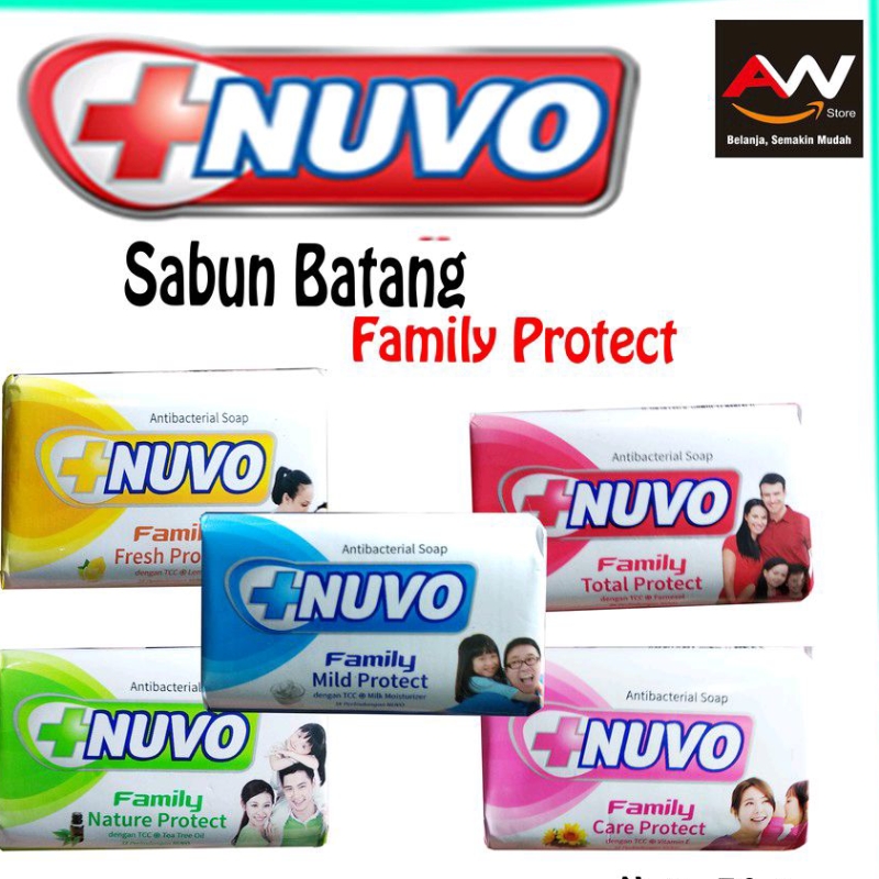 Jual Nuvo Sabun Batang Family TCC Plus Vitamin E lemon Tea Tree Oil ...