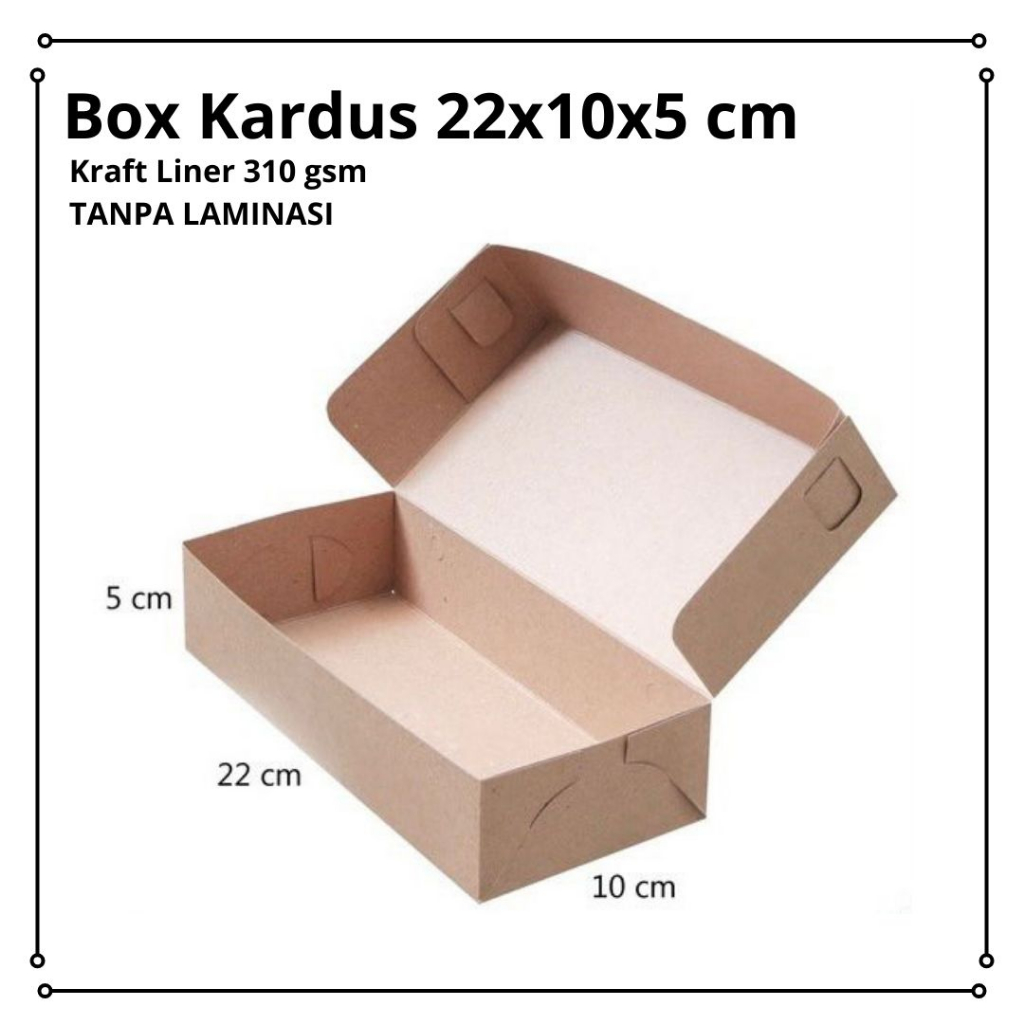 Jual Box Kardus Hampers Kue Roti Nasi 22x10x5 Cm Per Pak Isi 10 Pcs