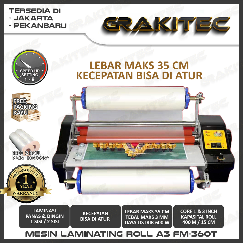 Jual Mesin Laminasi Roll/Mesin Laminating Roll A3 GK360J - GK 360T ...