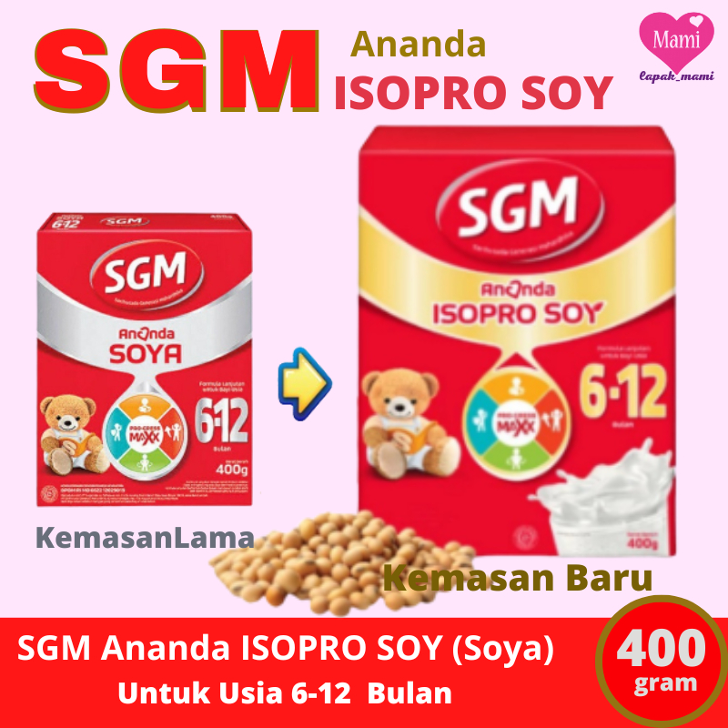 Jual SGM Ananda Isopro Soya 6-12 bulan 400 gram Susu Soya Pertumbuhan