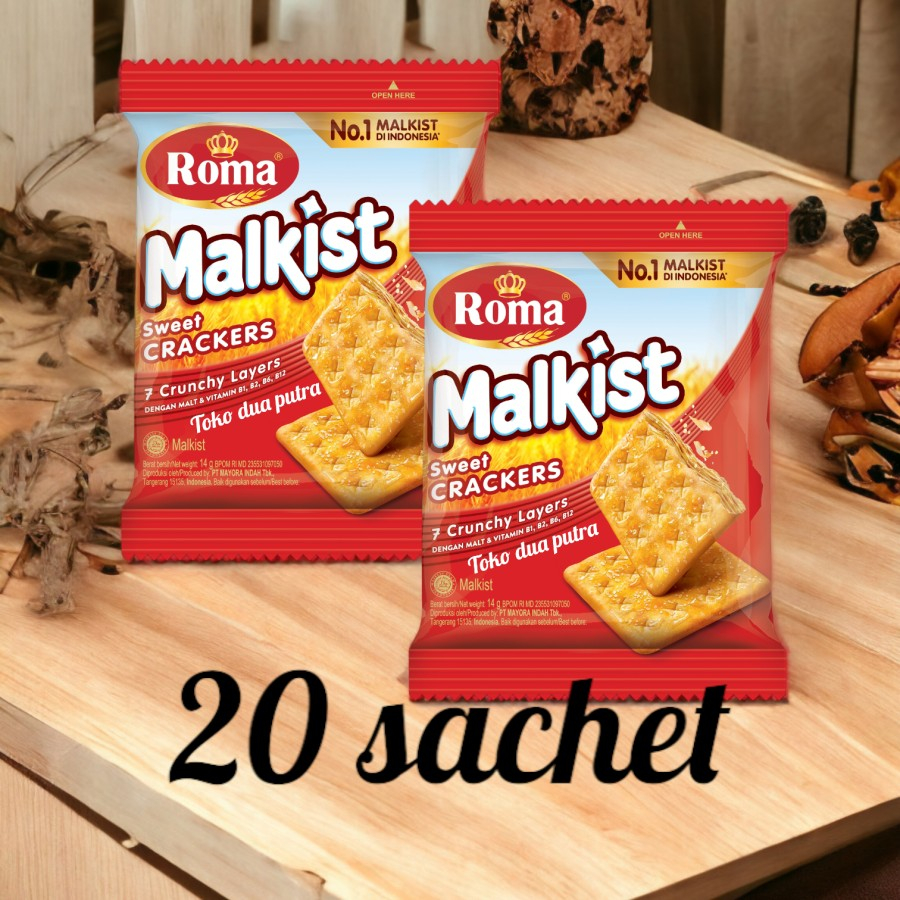 Jual Roma malkist Sweet 2 Renceng ( 20 sachet ) Twin pack Shopee