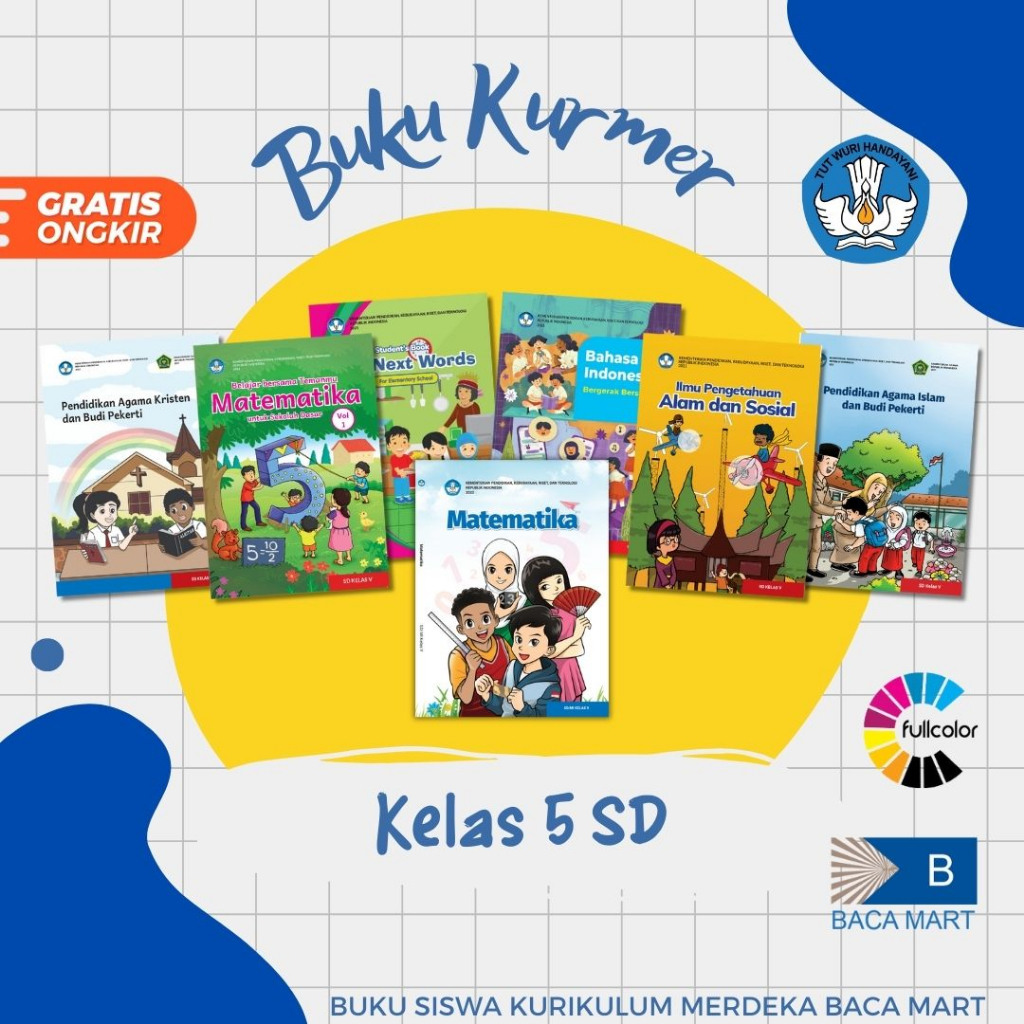 Jual Buku Siswa Paket KURIKULUM MERDEKA KELAS 5 SD Kemendikbud K 21 ...