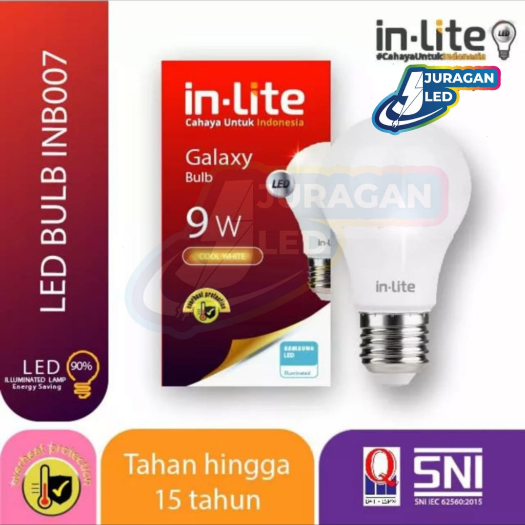 Jual Lampu LED in-Lite Bohlam INB007 9Watt | Shopee Indonesia