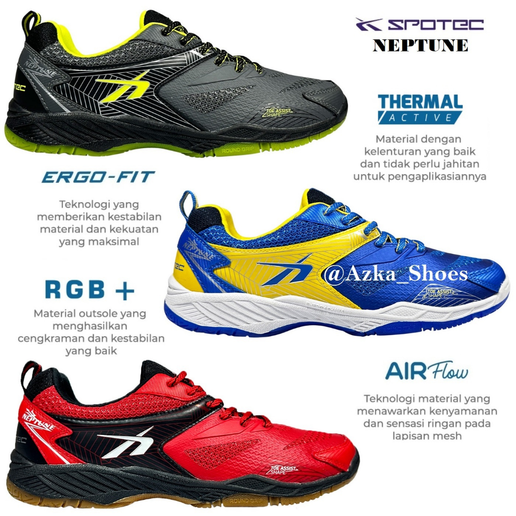 Jual SPOTEC NEPTUNE - Sepatu Badminton - Sepatu Bulu Tangkis - Sepatu ...