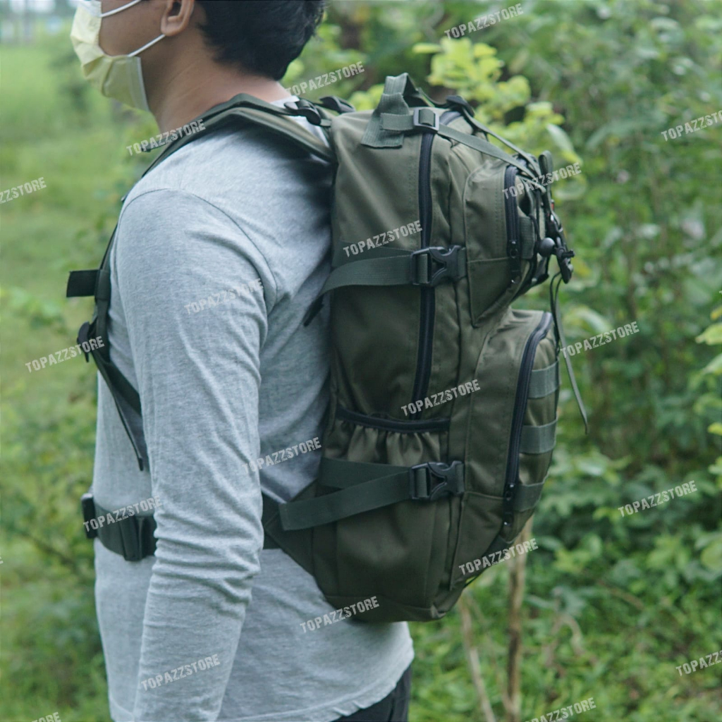 Jual Tas Army Tactical Ransel Tentara tni Polisi Militer Free Raincover ...