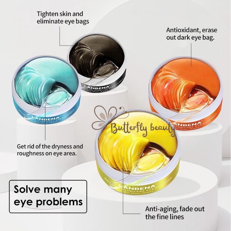 Jual LANBENA Vitamin C Rose Gold Black Hyaluronic HydraGel Eye Patch Shopee Indonesia