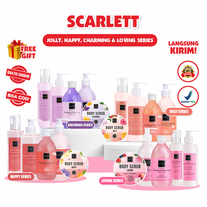 Jual Scarlett Whitening Paket 5 Item Body Care [free T] Hand Lotion