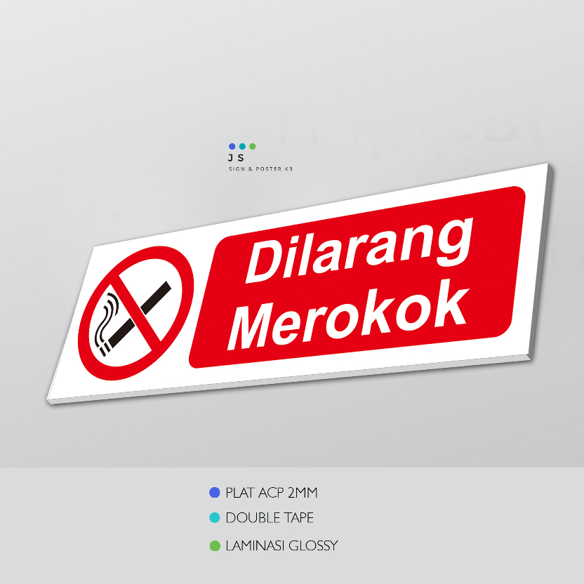 Jual SAFETYSIGN K3 - DILARANG MEROKOK PLAT 3mm | Shopee Indonesia