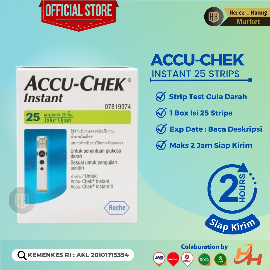 Jual Accu Chek Instant 25 Strips Accu Check Test Gula Darah Isi 25