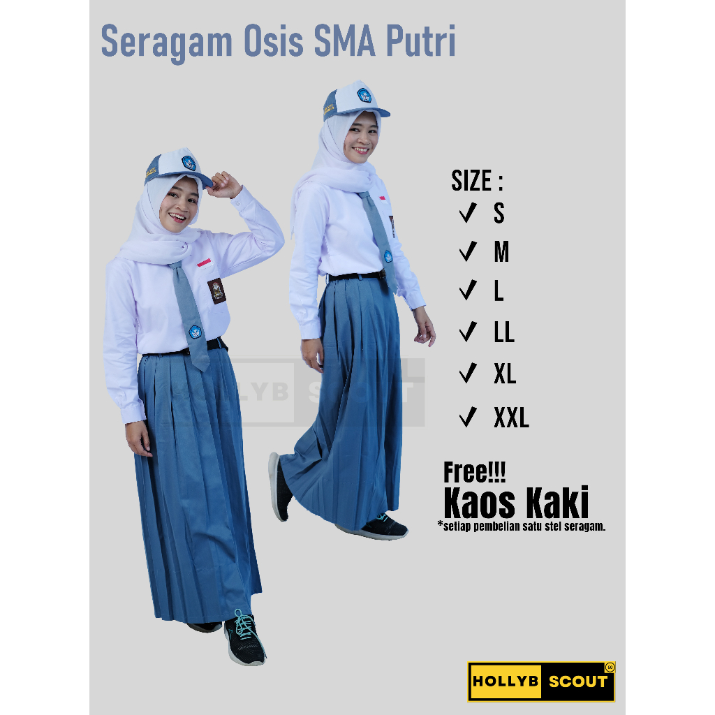 Jual Seragam Osis SD SMP SMA Atasan dan Bawahan Osis Putri | Shopee ...