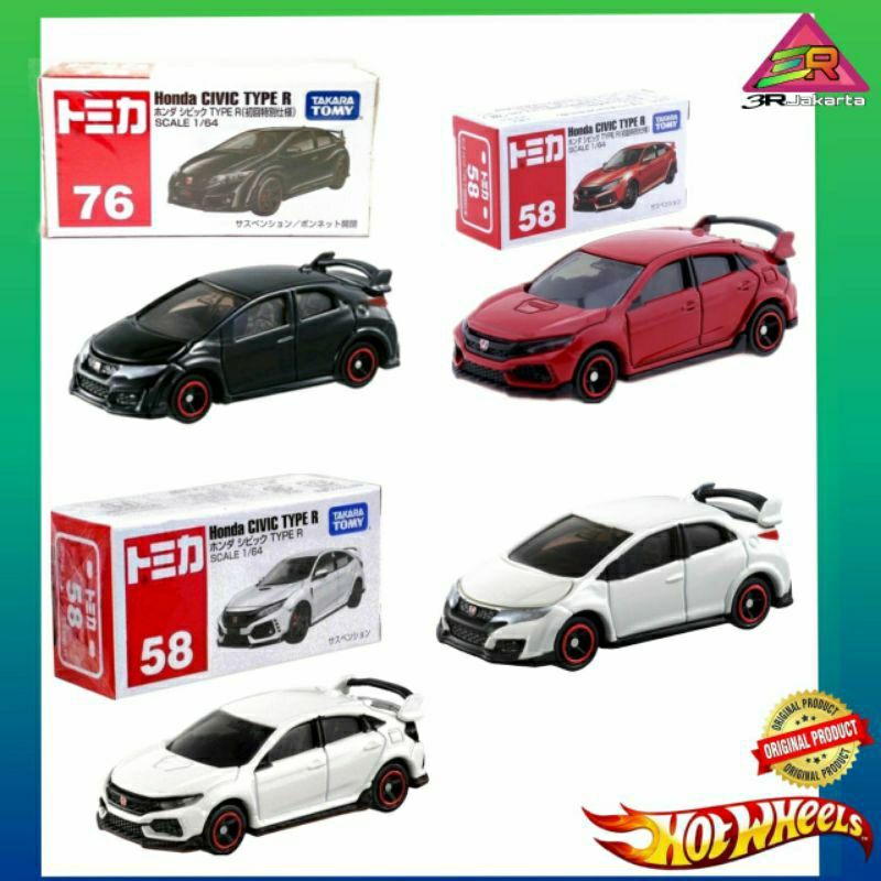 Jual Tomica Tomika 58 Honda Civic Type R White Putih Miniatur Honda ...