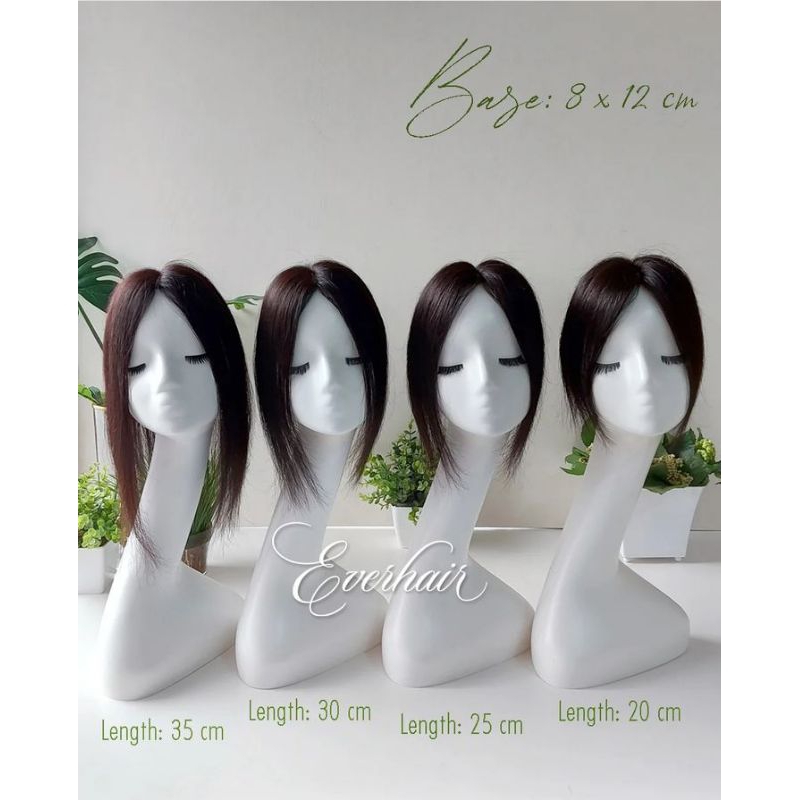 Jual EVERHAIR Skin Topper Human Hair - Ever Hair Skin Toupee 8x12 cm ...