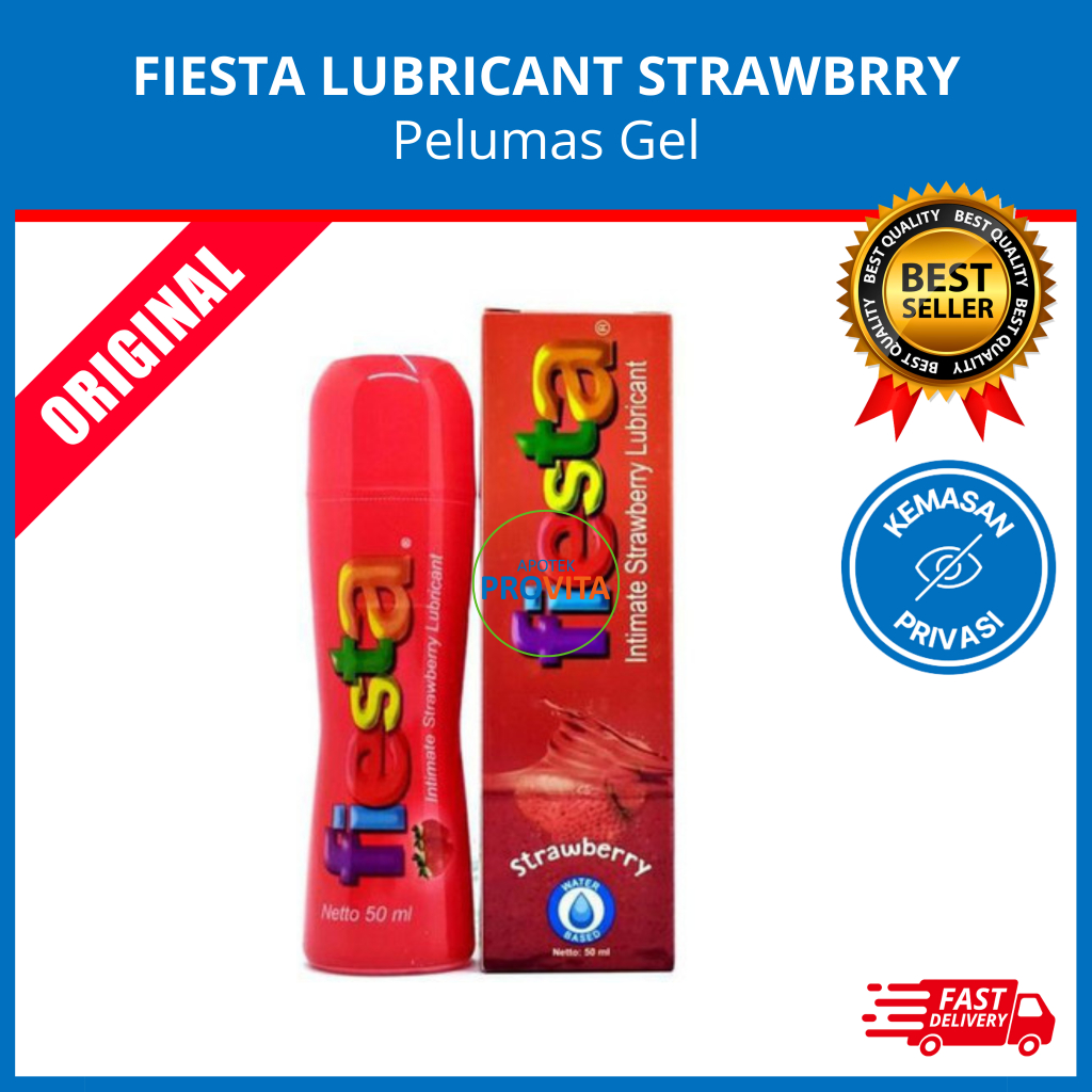 fiesta lubricant gel strawberry CBD Lubricant Water-Based 100ml main image 1