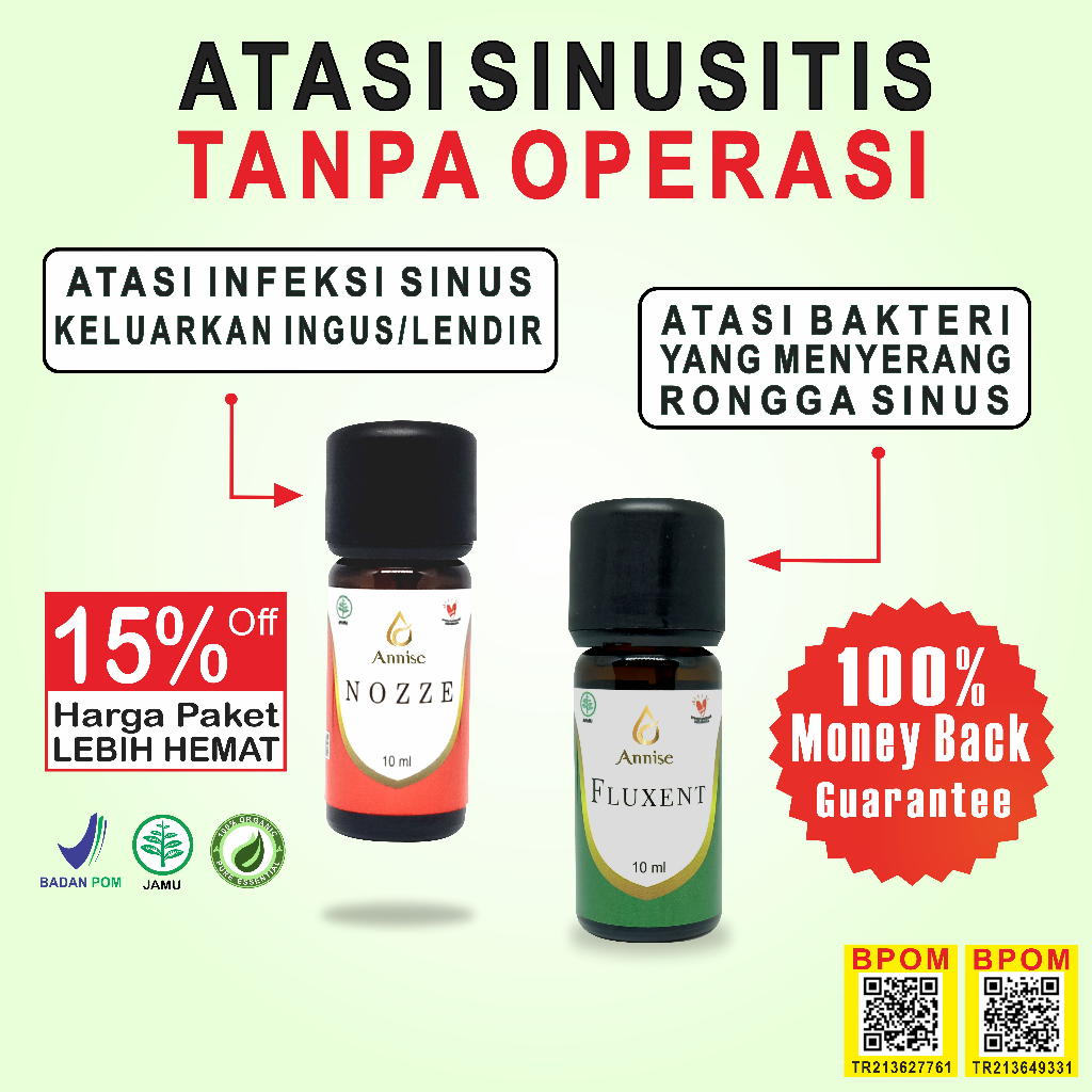 Jual Paket Sinusitis Infeksi Rongga Sinus Obat Sinusitis Herbal Anti ...