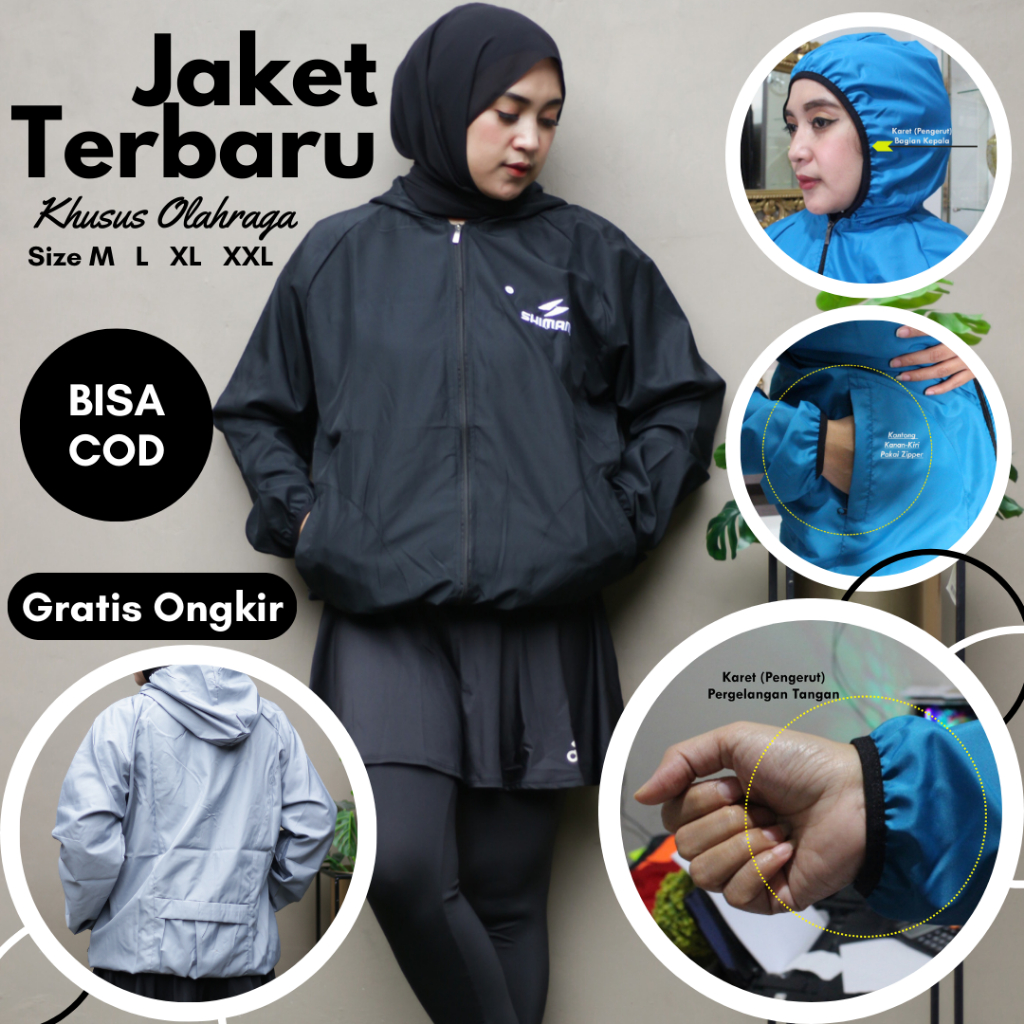 Jual JAKET OLAHRAGA RUNNING SAUNA KEKINIAN PRIA WANITA JUMBO KEREN ...