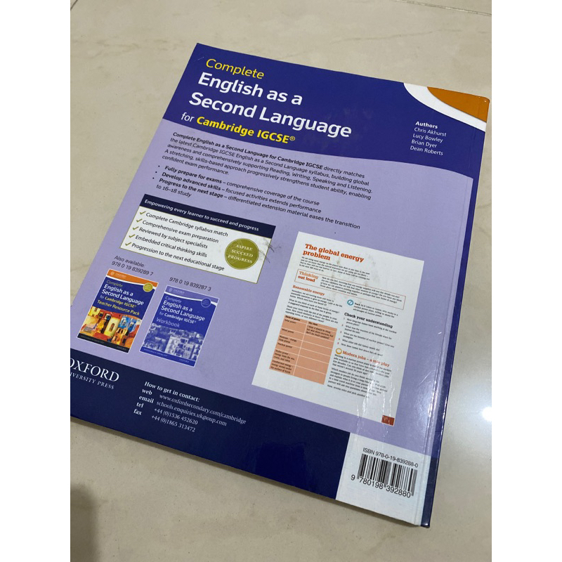 Jual Complete English as a Second language for cambridge IGCSE OXFORD ...