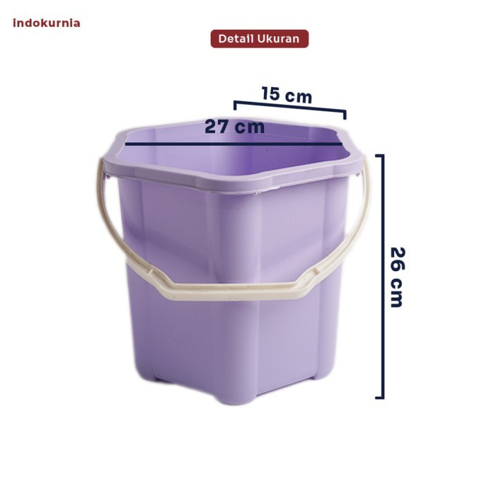Jual IH- EMBER PLASTIK GAGANG SEGI 6 PASTEL EMBER JEPANG 3 GALON ...