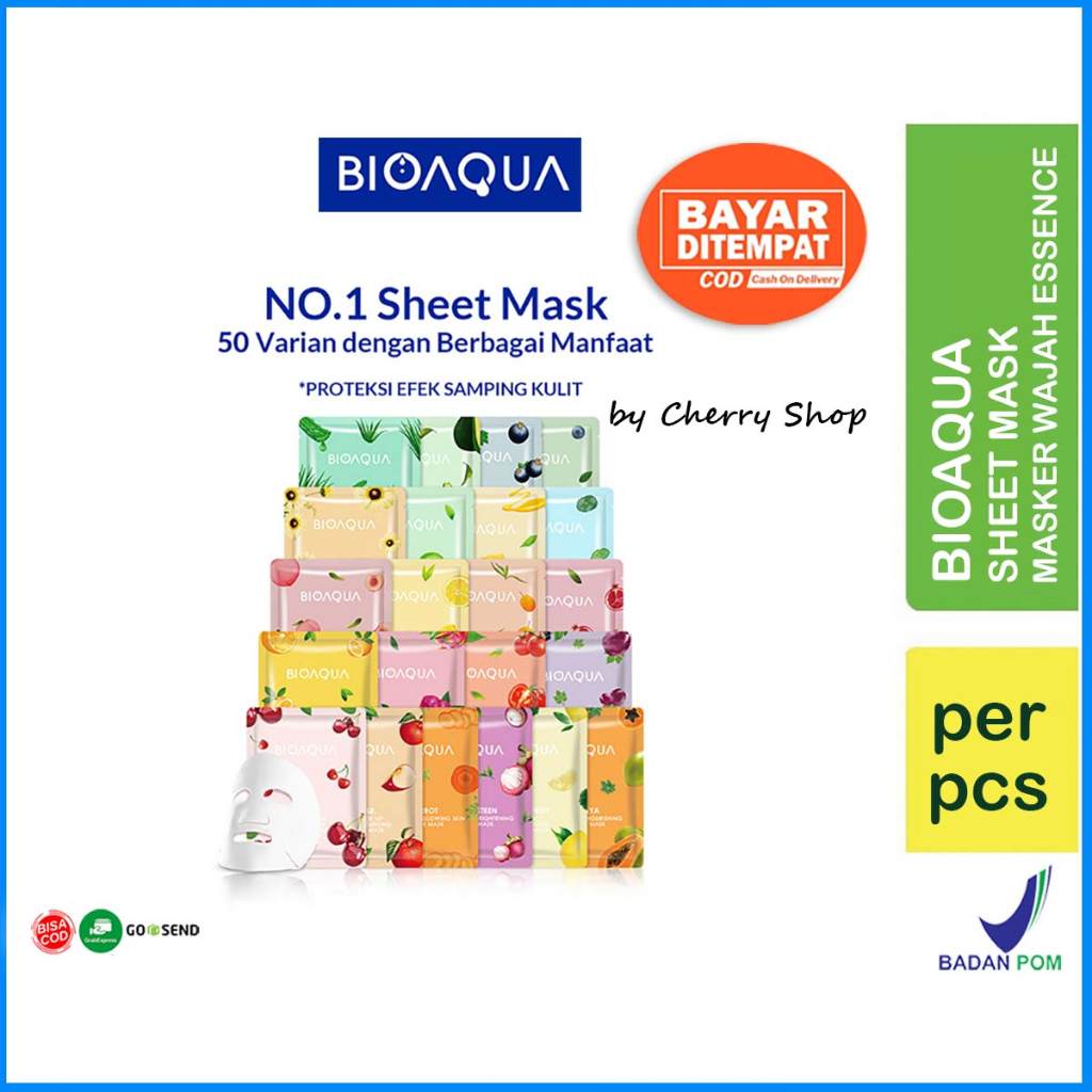 Jual [50+ VARIAN MASKER WAJAH ESSENCE 25GR BPOM] BIOAQUA Sheet