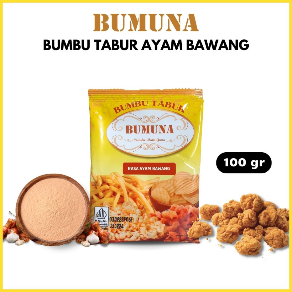 Jual Bumbu Tabur Rasa Ayam Bawang 100 Gr Bumuna / Bumbu Cemilan Keripik ...