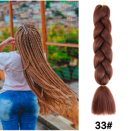 Jual Rambut Palsu Extension Sintetis Model Kepang Jumbo Warna Ombre ...