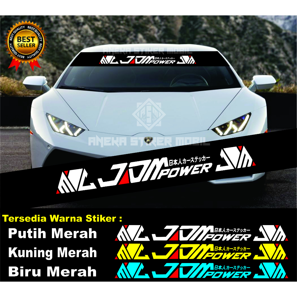 Jual Stiker JDM Power Sticker Kaca Mobil Model JDM Power Shopee Indonesia
