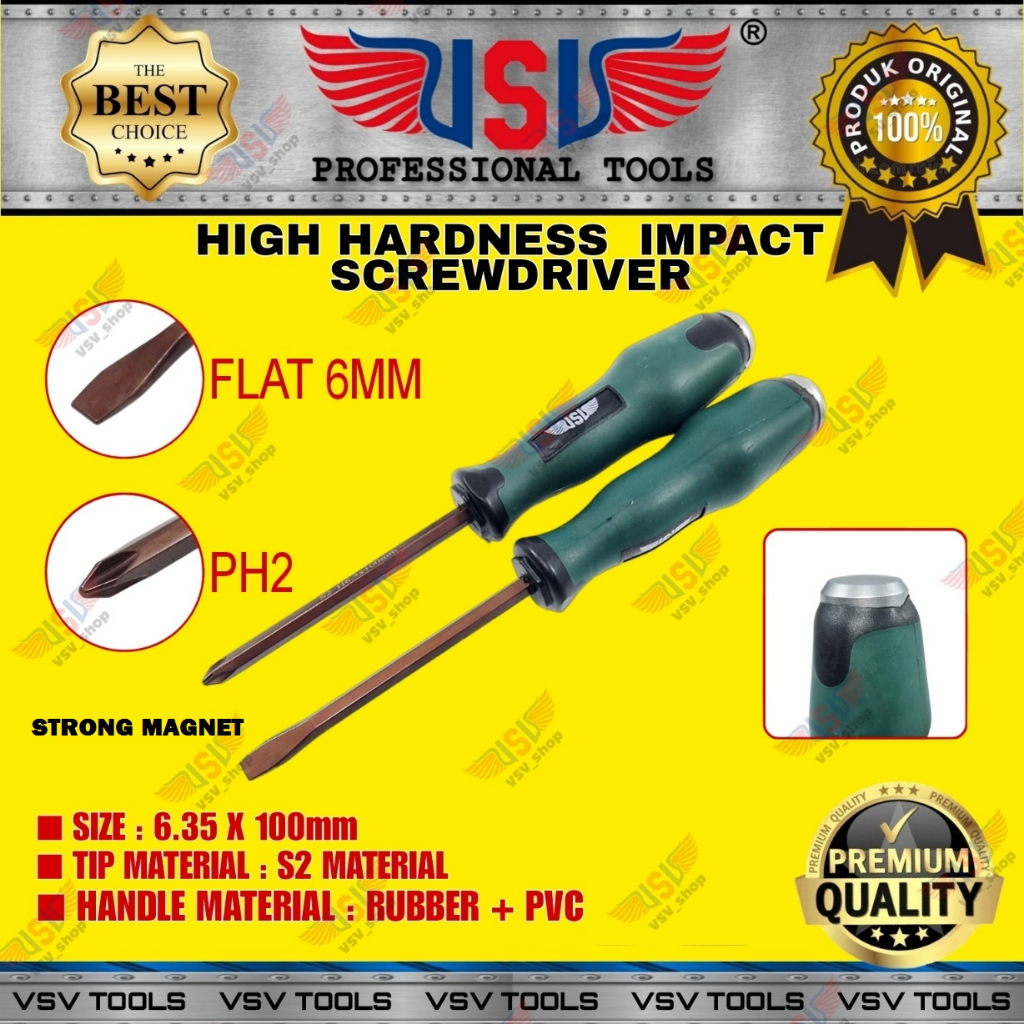 Jual Obeng Ketok Obeng Getok Go-Thru Screwdriver 6x100mm (+/-) S2 ...