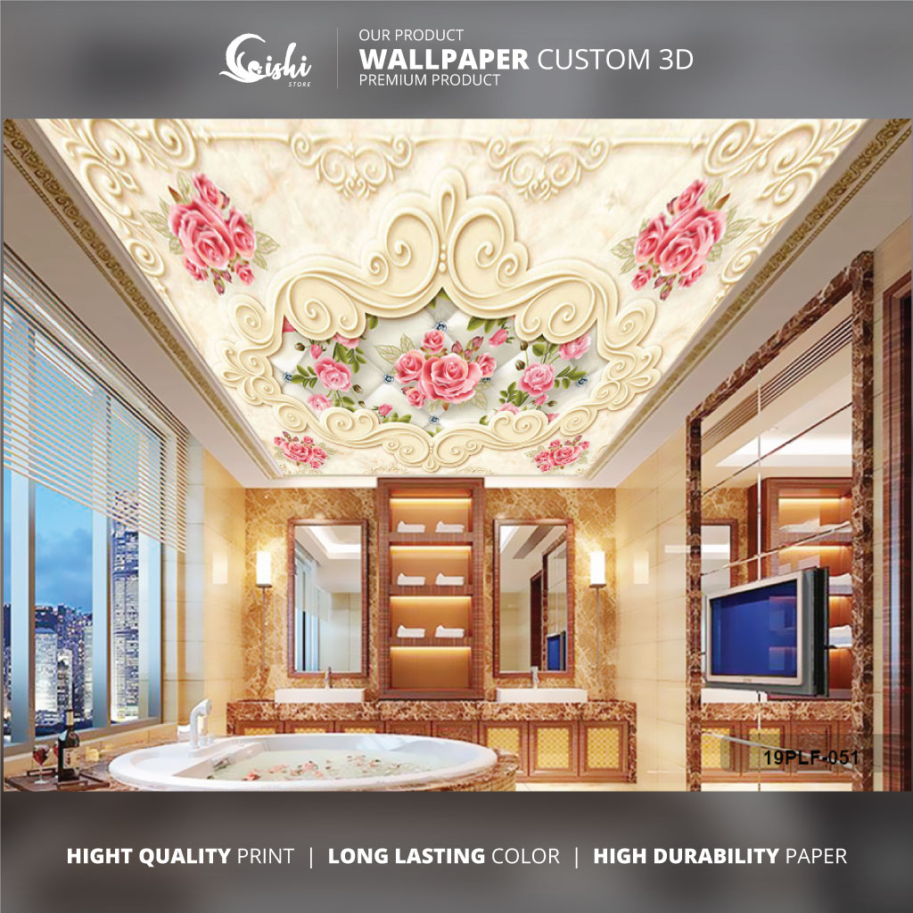 Jual Sticker Plafon Custom Kamar Mandi | Gambar Abstrak 2.5 | Plafon ...
