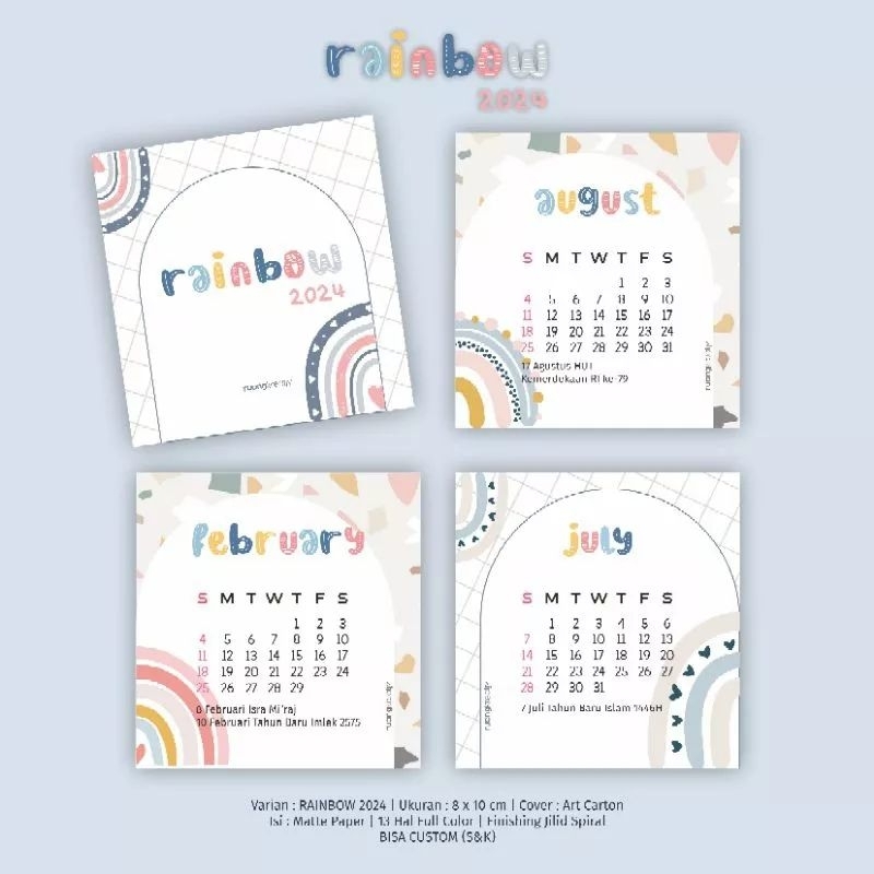 Jual Kalender Estetik Aesthetic Calendar 2024 Shopee Indonesia 8297