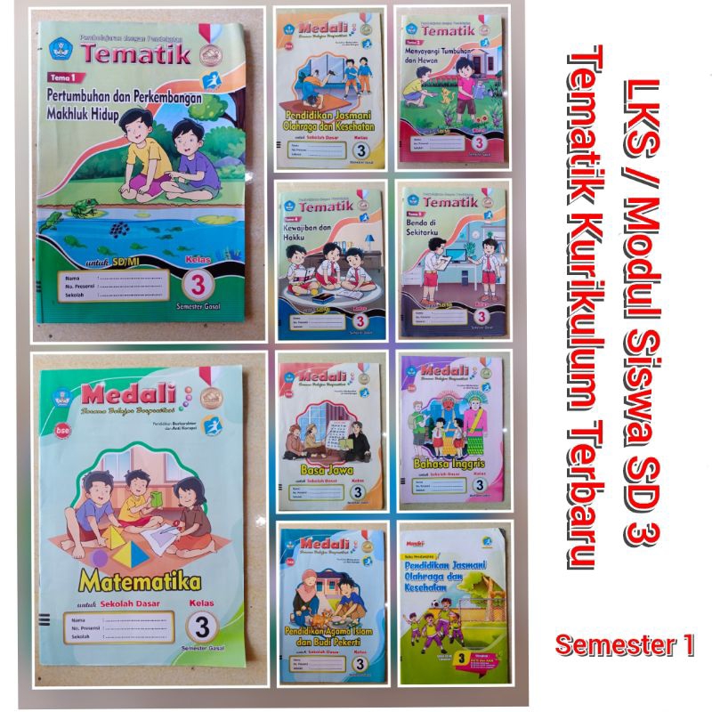 Jual LKS SD Kelas 3 Tematik Semester 1 Tema 1 2 3 4 Kurikulum Terbaru ...