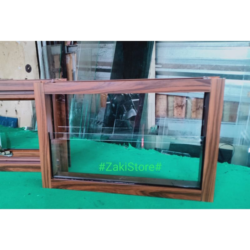 Jual Jendela boven kamar mandi 40x60 Kaca Zigzag Jendela Aluminium
