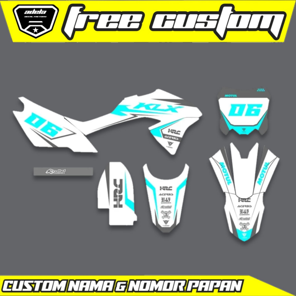 Jual Decal Sticker Motor Klx Bf Full Body Putih Tosca Bisa Request