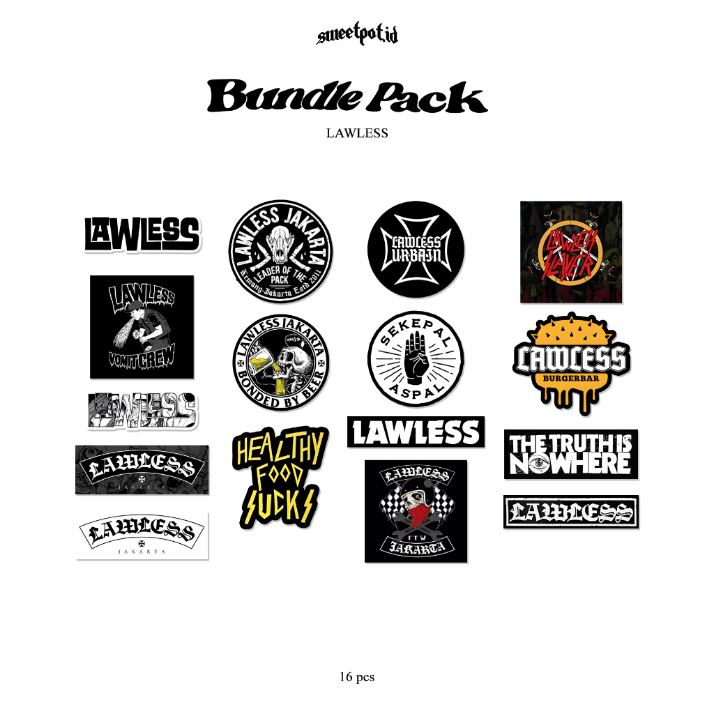 Jual (BISA COD) STICKER PACK [LAWLESS PACK] / STICKER AESTHETIC ...