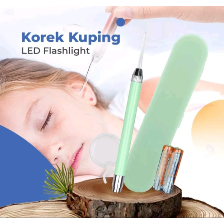 Jual Pembersih Telinga Korek Kuping Flashlight LED Earpick Clean