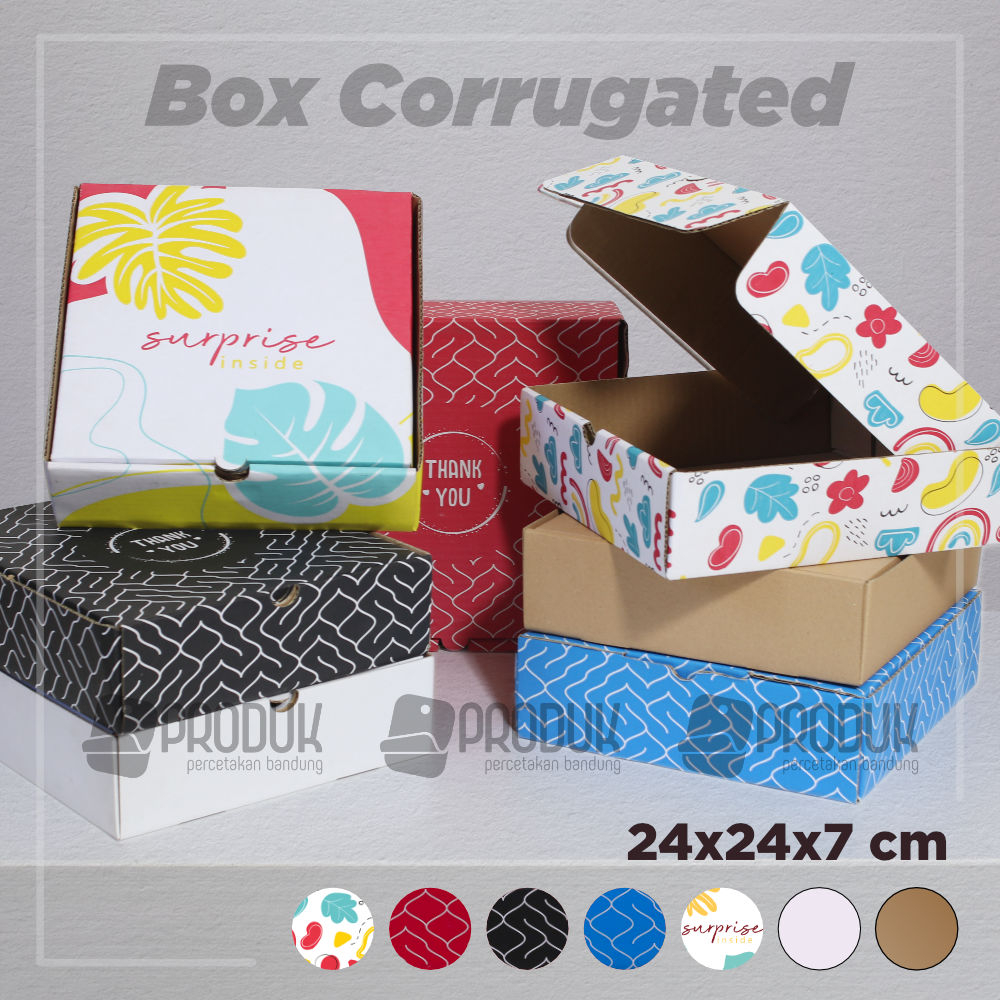 Jual Kardus Corrugated 24x24x7 CM | Kotak Hampers | Die Cut | Kotak ...