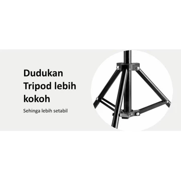 Tripod 2 1 Meter Light Stand Tripod Universal 2 Meter Multifungsi TANPA HOLDER HP