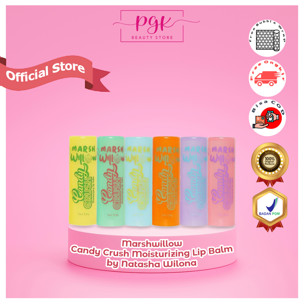 Jual Marshwillow Candy Crush Moisturizing Lip Balm by Natasha Wilona