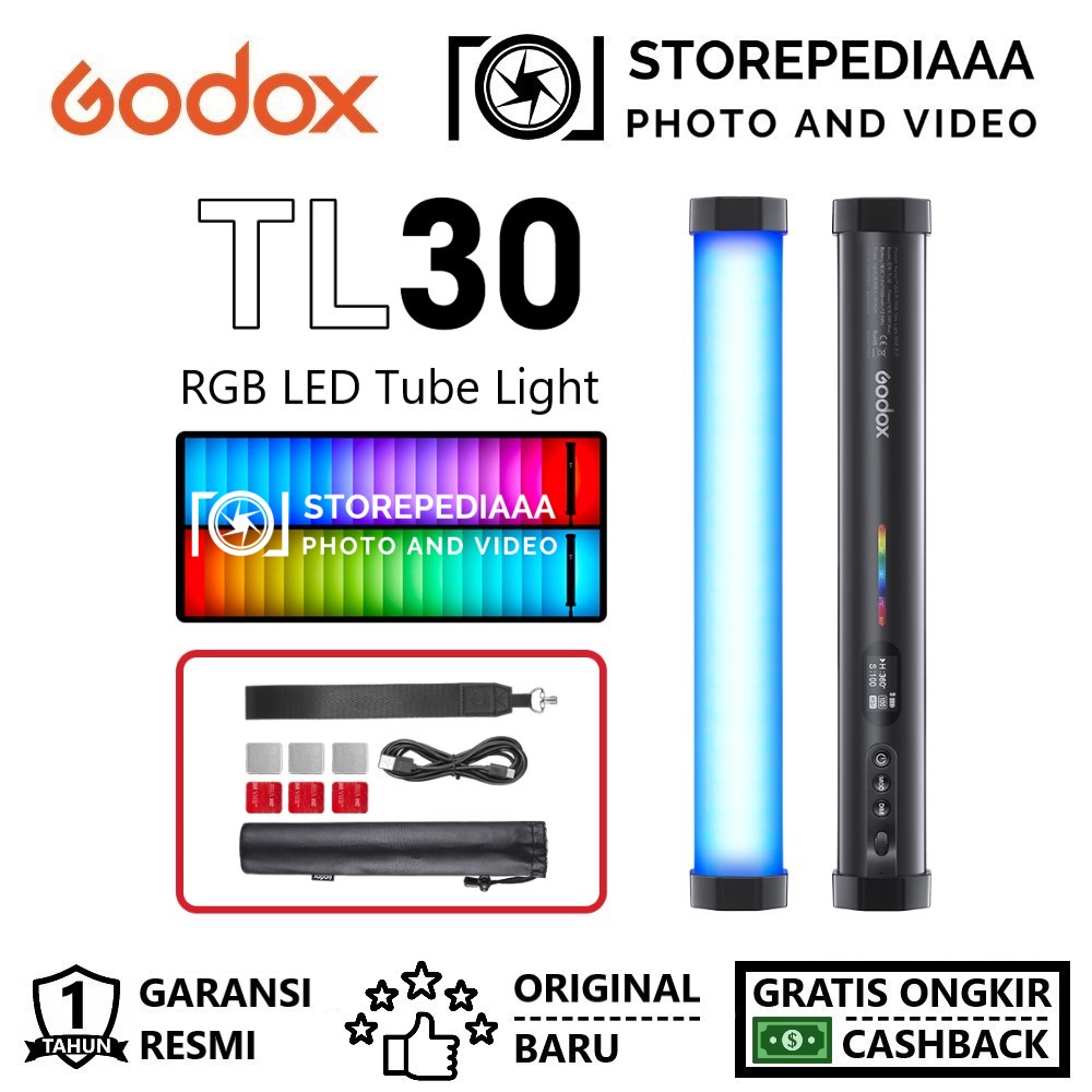 Tubo de luz LED RGB Godox TL30 - Studio Lighting