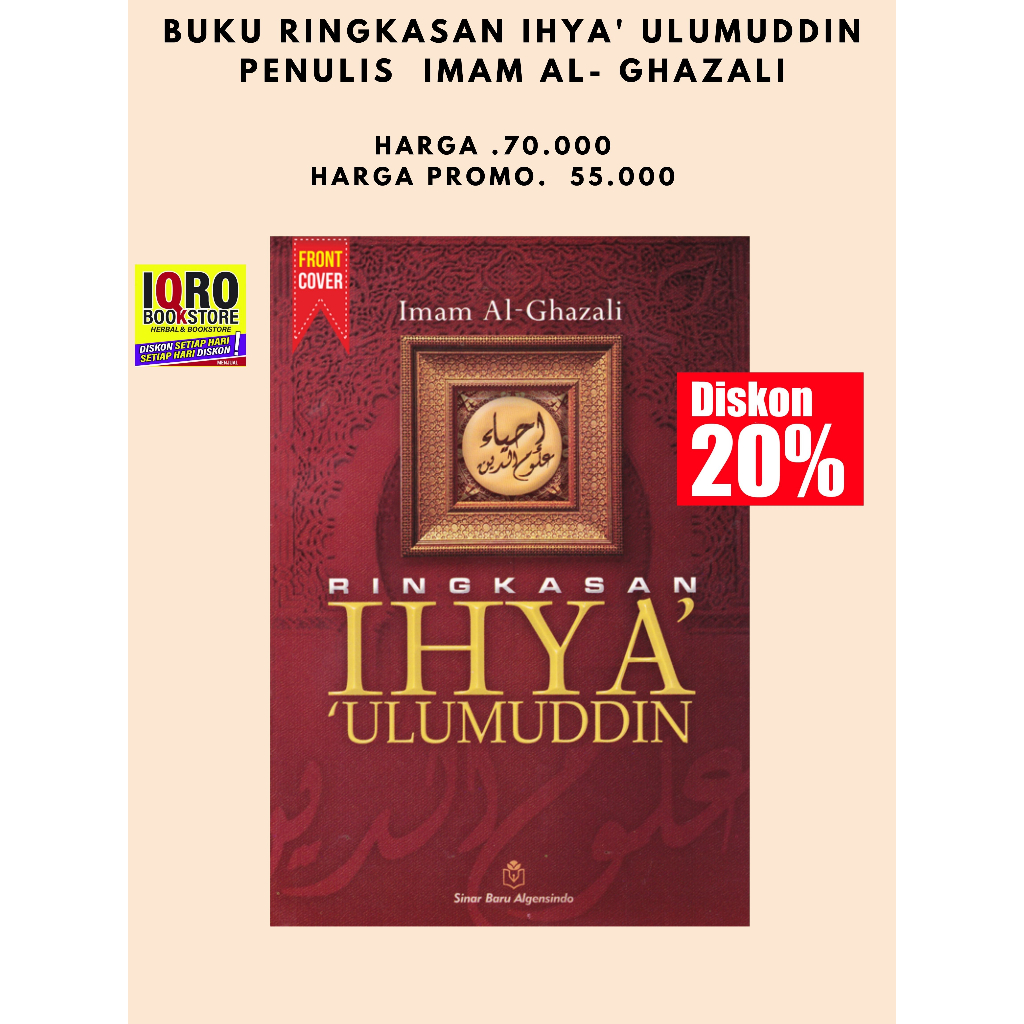 Jual Buku Ringkasan Ihya Ulumuddin Penulis Imam Al Ghazali Shopee