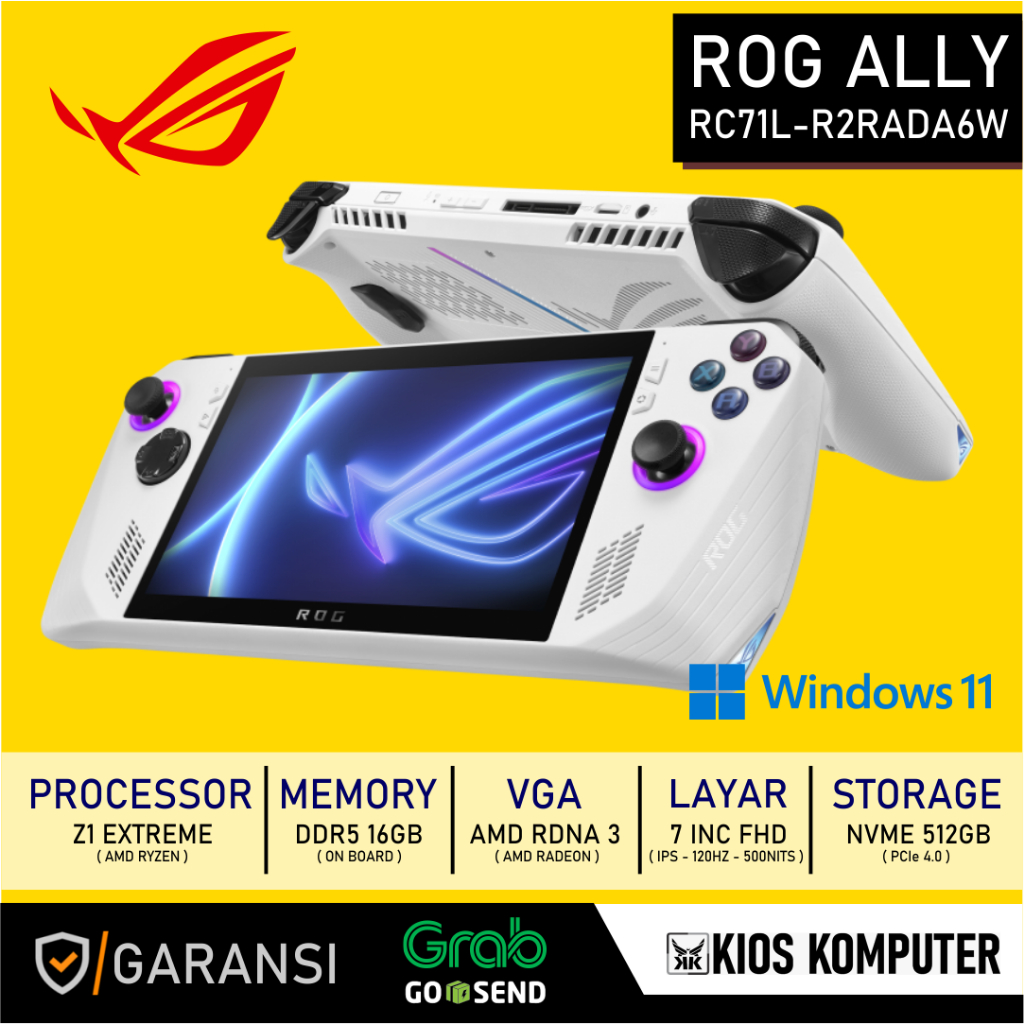 Jual RESMI 2TH - ASUS ROG ALLY AMD RYZEN Z1 EXTREME RC71L 16/512GB 7 ...