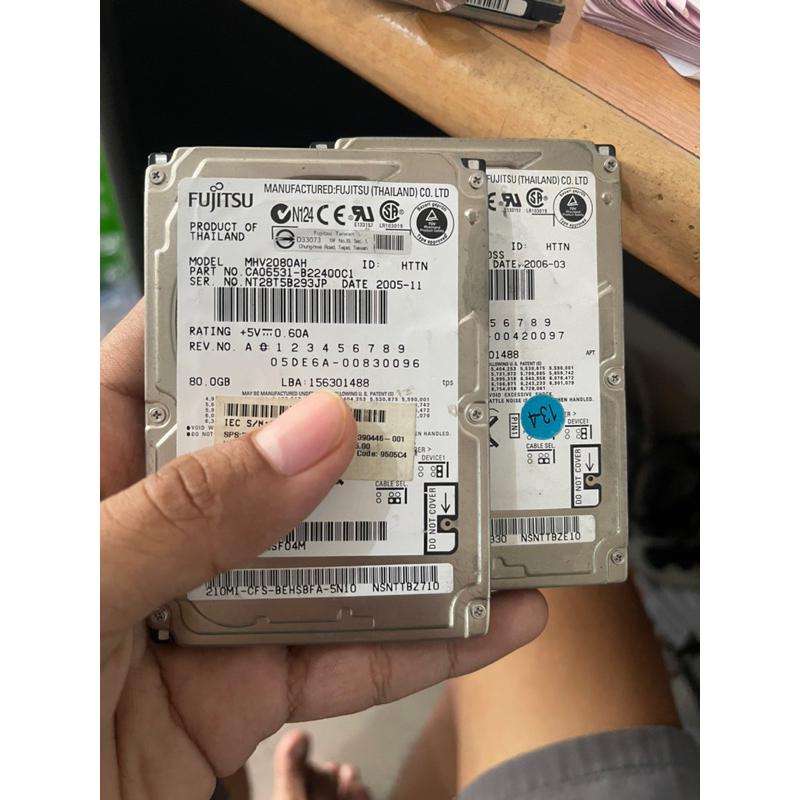 Toshiba MK8025GAS, B0/KA024A, HDD2188 B ZE01 T, 80GB IDE 2.5 Hard Drive