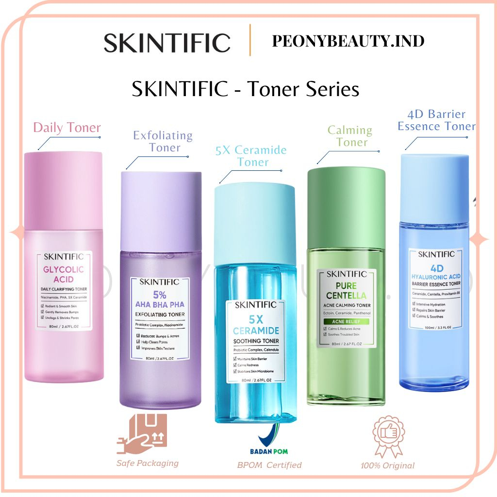Jual SKINTIFIC - Toner Series 5X Ceramide I Glycolic Acid I AHA BHA PHA ...